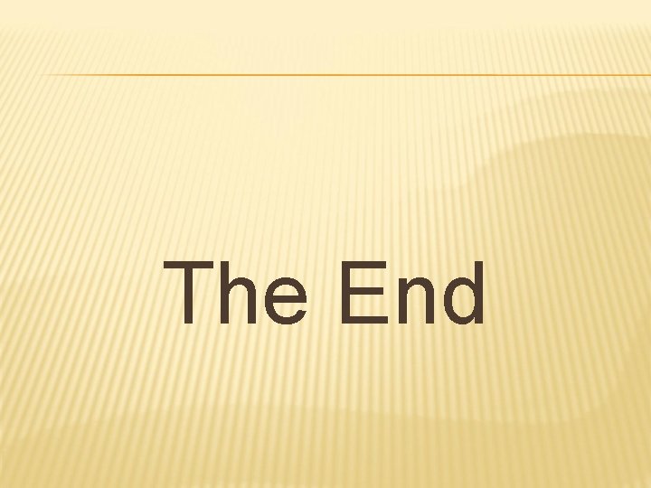 The End 