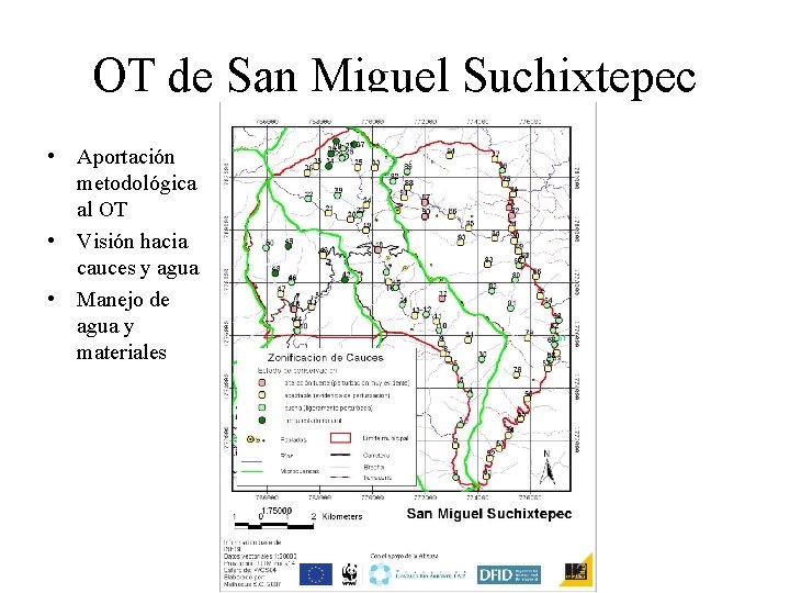 OT de San Miguel Suchixtepec • Aportación metodológica al OT • Visión hacia cauces