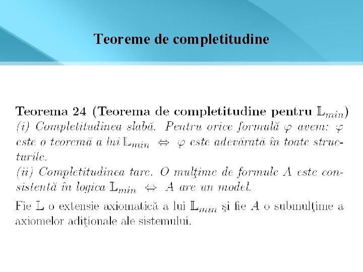 Teoreme de completitudine 