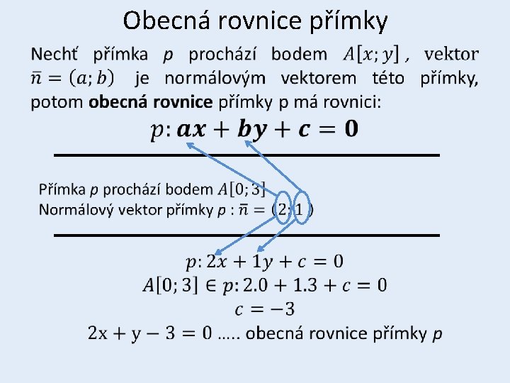 Obecná rovnice přímky • 