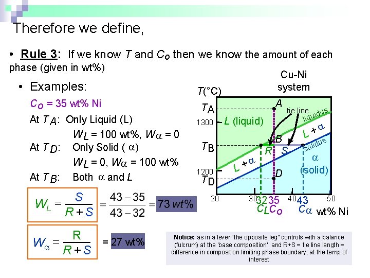 Therefore we define, • Rule 3: If we know T and Co then we