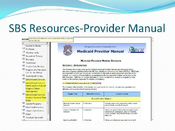 SBS Resources-Provider Manual 