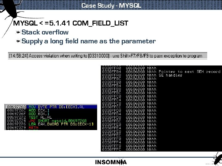 Case Study - MYSQL < =5. 1. 41 COM_FIELD_LIST Stack overflow Supply a long