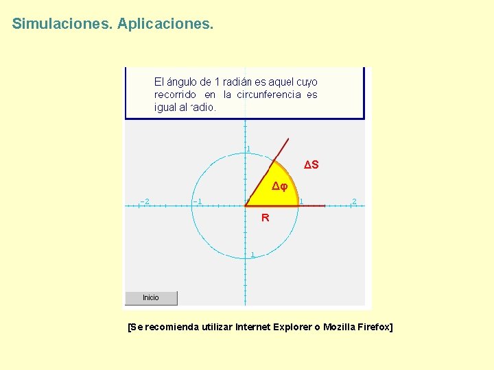 Simulaciones. Aplicaciones. [Se recomienda utilizar Internet Explorer o Mozilla Firefox] 