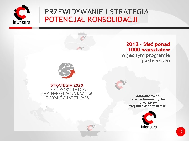 PRZEWIDYWANIE I STRATEGIA POTENCJAŁ KONSOLIDACJI 2012 – Sieć ponad 1000 warsztatów w jednym programie