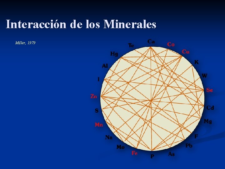 Interacción de los Minerales Miller, 1979 