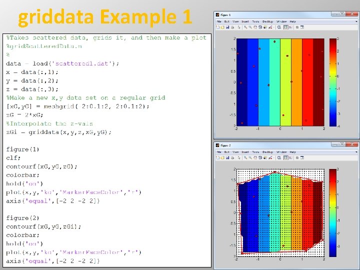 griddata Example 1 griddata Example 1