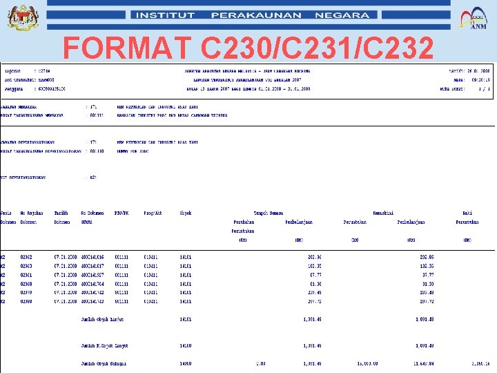 FORMAT C 230/C 231/C 232 40 