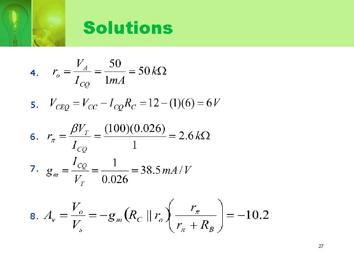 Solutions 4. 5. 6. 7. 8. 27 