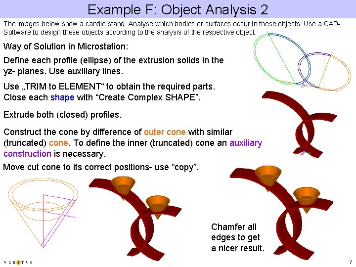 Example F: Object Analysis 2 The images below show a candle stand. Analyse which