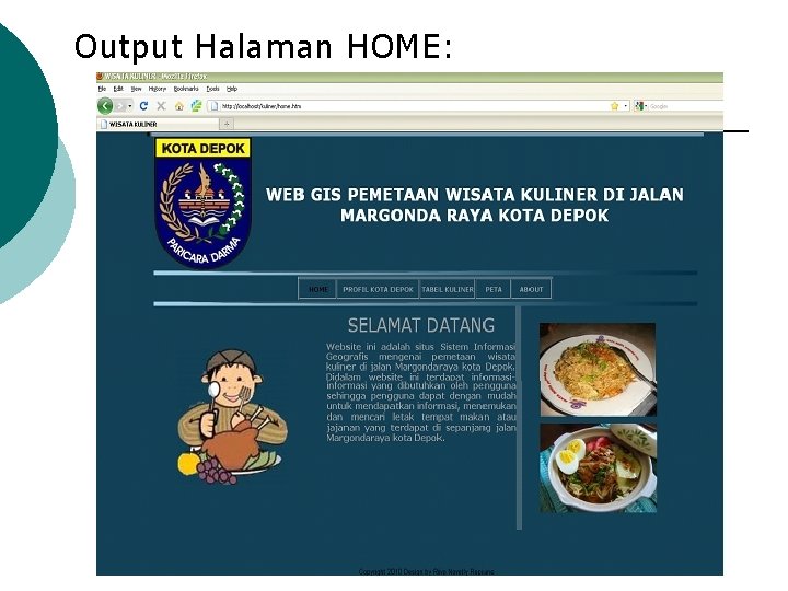 Output Halaman HOME: 