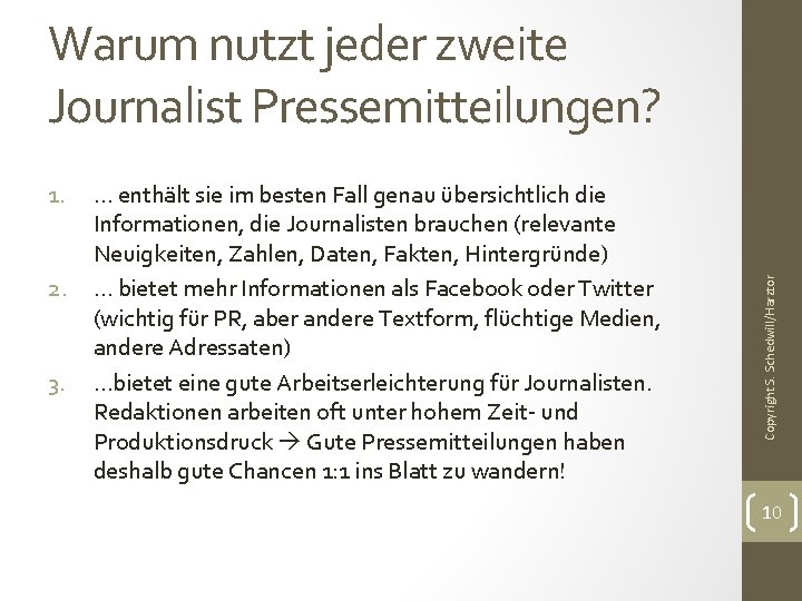 1. 2. 3. … enthält sie im besten Fall genau übersichtlich die Informationen, die