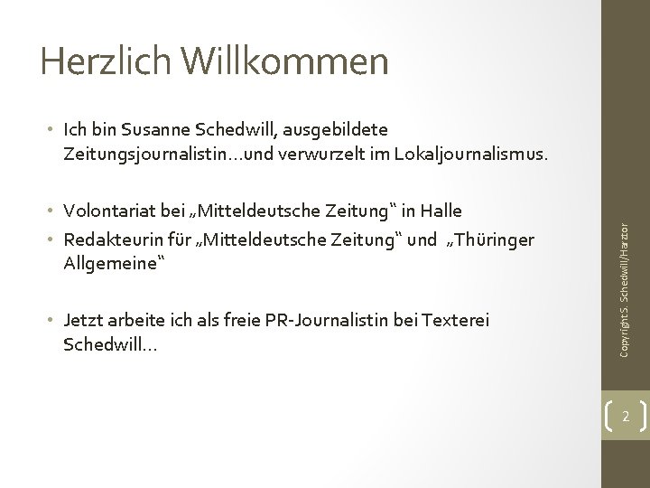 Herzlich Willkommen • Volontariat bei „Mitteldeutsche Zeitung“ in Halle • Redakteurin für „Mitteldeutsche Zeitung“