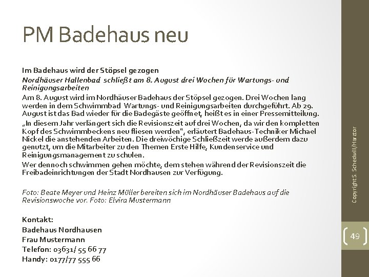 Im Badehaus wird der Stöpsel gezogen Nordhäuser Hallenbad schließt am 8. August drei Wochen