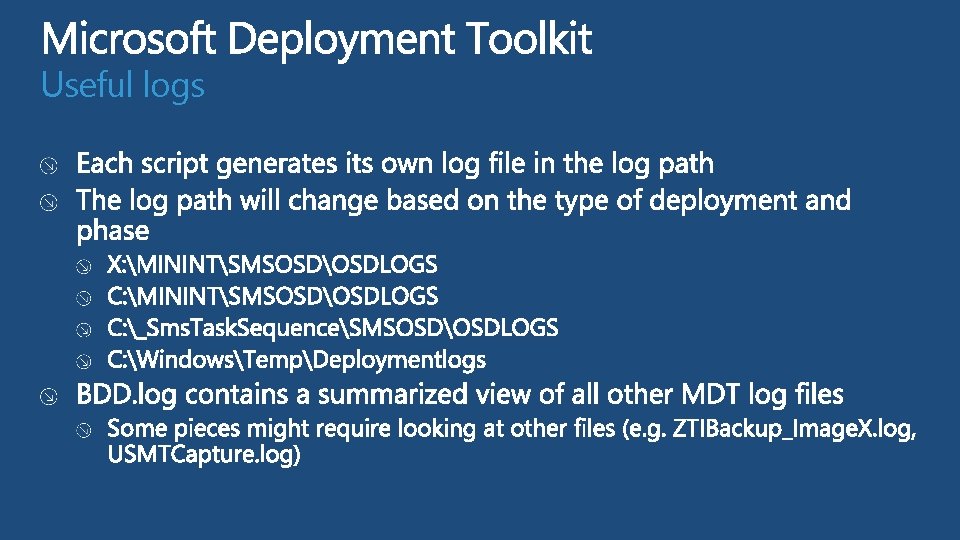 Useful logs  Useful logs