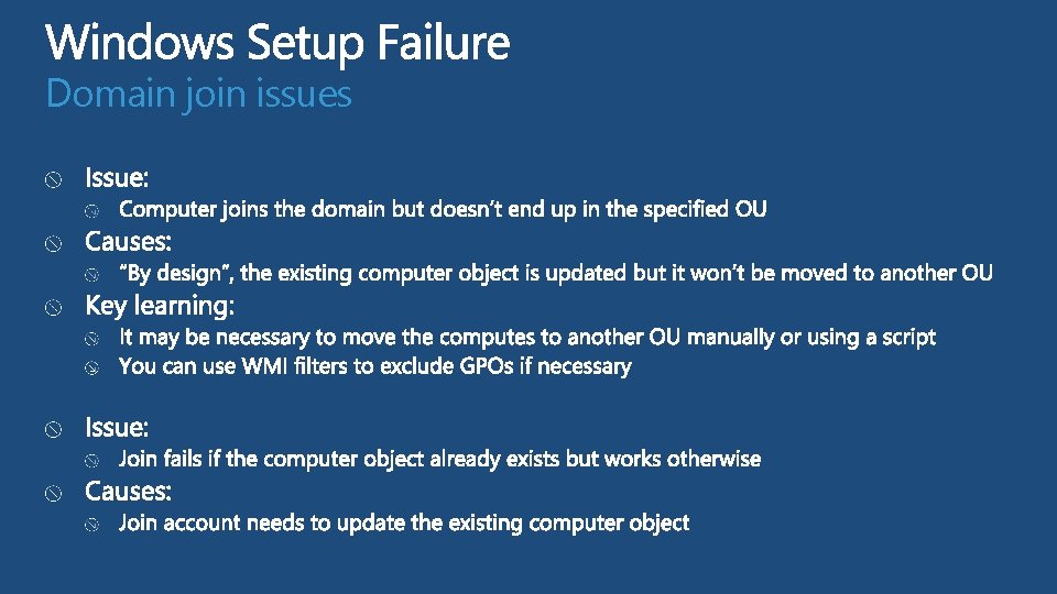 Domain join issues  Domain join issues