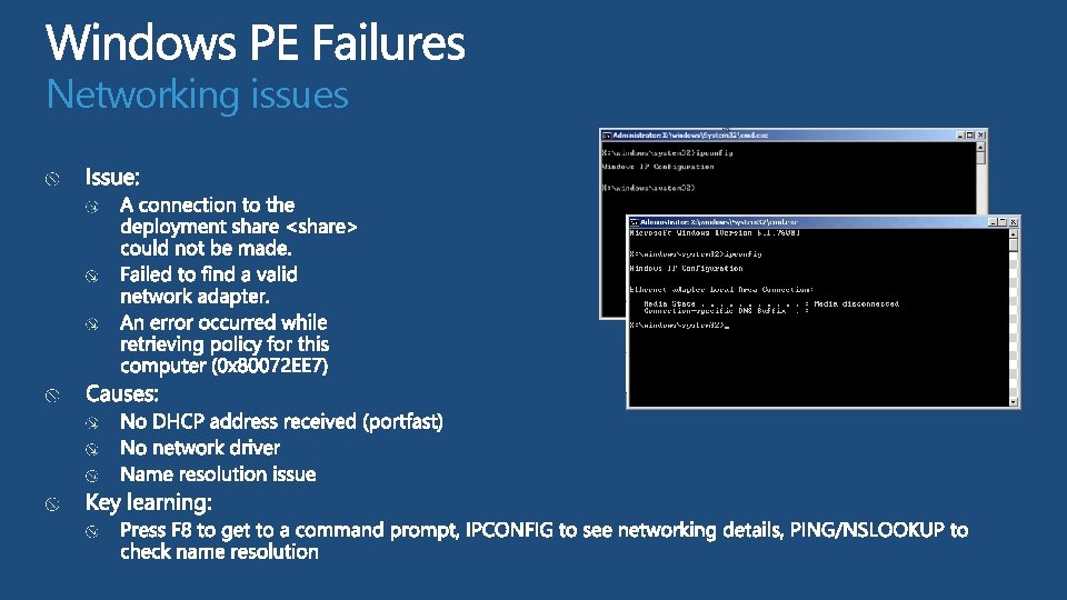 Networking issues  Networking issues