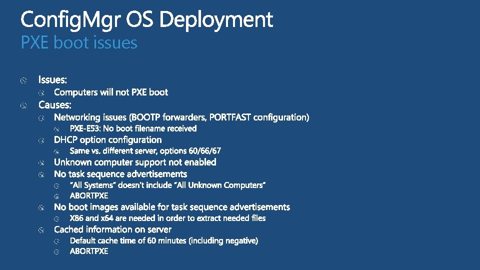 PXE boot issues  PXE boot issues