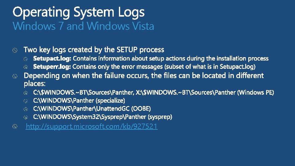 Windows 7 and Windows Vista http: //support. microsoft. com/kb/927521  Windows 7 and Windows Vista http: //support. microsoft. com/kb/927521