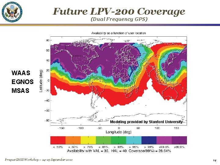 Future LPV-200 Coverage (Dual Frequency GPS) WAAS EGNOS MSAS Modeling provided by Stanford University