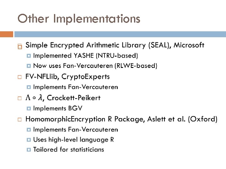 Other Implementations 