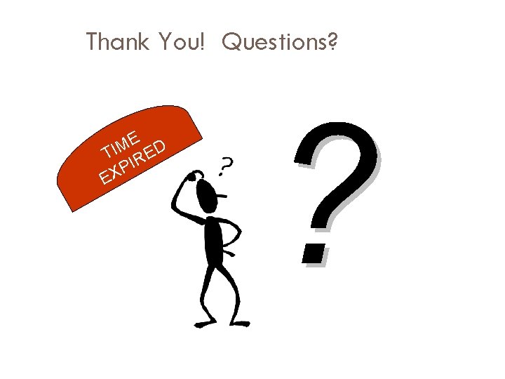 Thank You! Questions? E M I T I RE D P X E ?