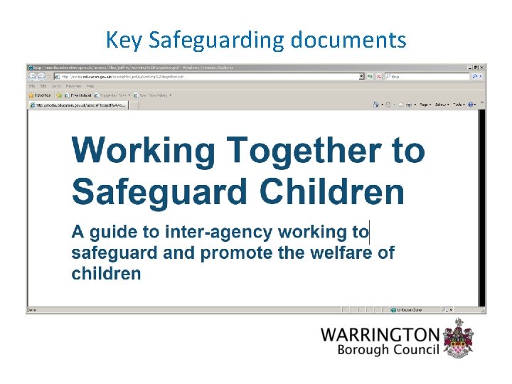 Key Safeguarding documents 