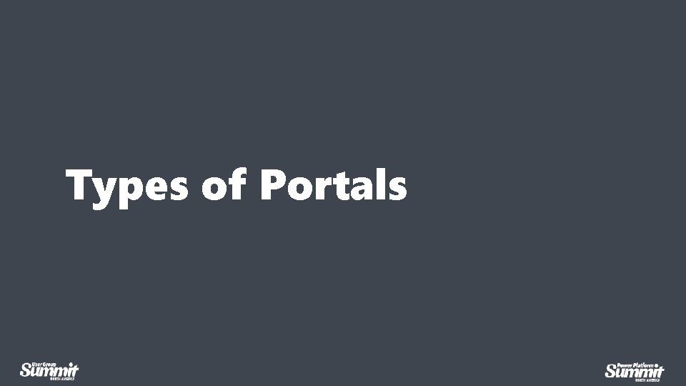 Types of Portals 