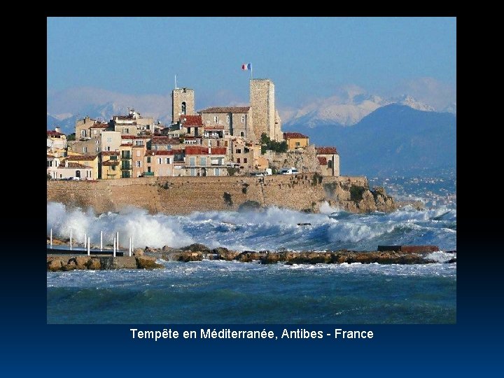 Tempête en Méditerranée, Antibes - France 