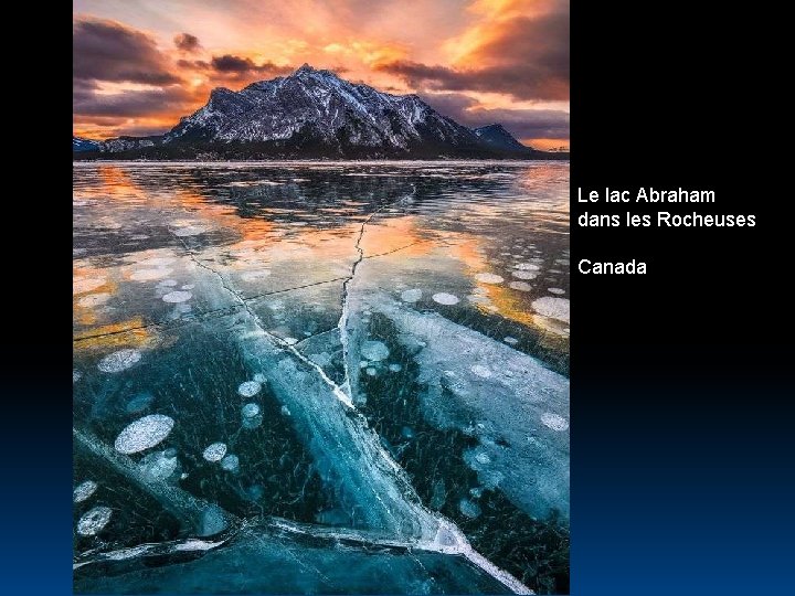 Le lac Abraham dans les Rocheuses Canada 