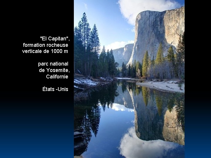 "El Capitan", formation rocheuse verticale de 1000 m parc national de Yosemite, Californie États