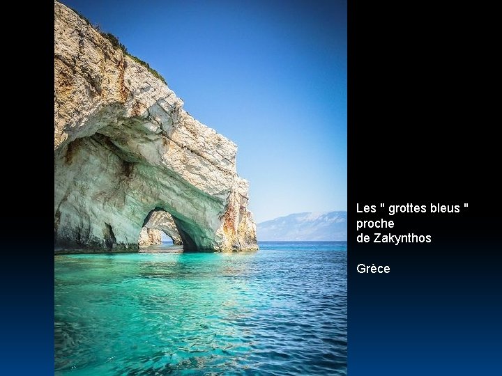 Les " grottes bleus " proche de Zakynthos Grèce 