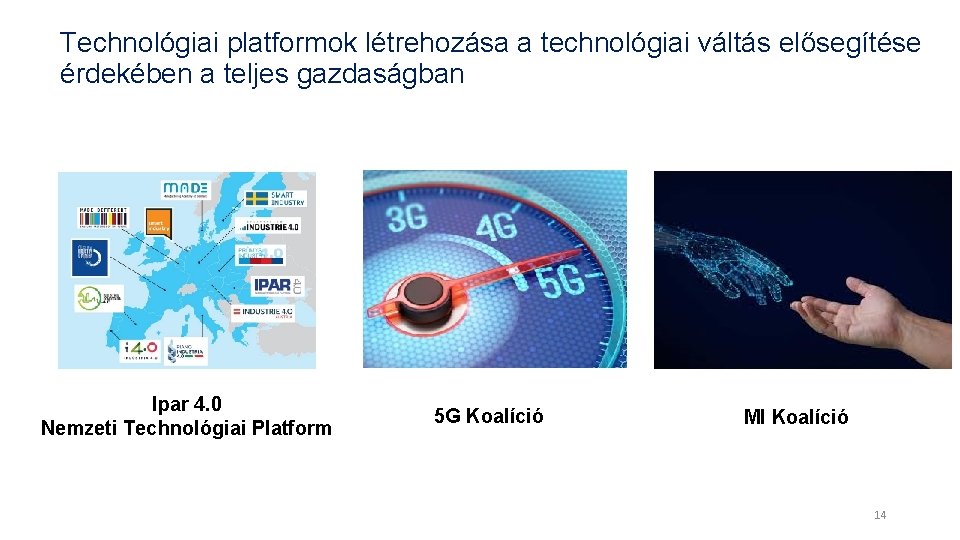 Technológiai platformok létrehozása a technológiai váltás elősegítése érdekében a teljes gazdaságban Ipar 4. 0