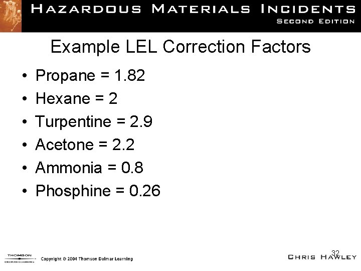 Hazardous Materials Incidents by Chris Hawley CHAPTER 6