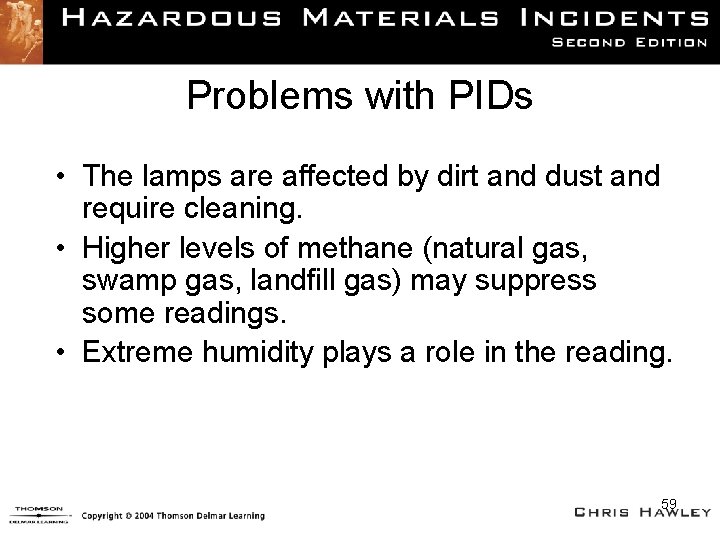 Problems with PIDs • The lamps are affected by dirt and dust and require