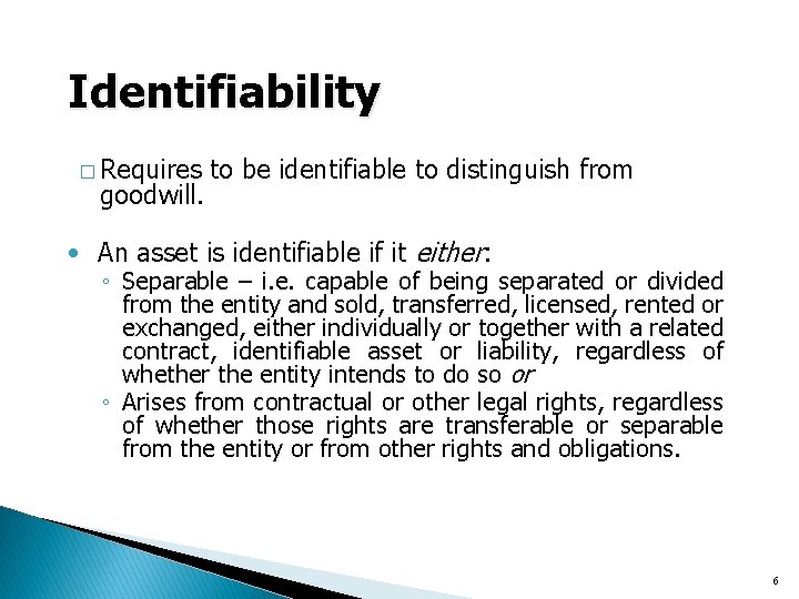 Accounting for Intangible Assets 1 Learning At