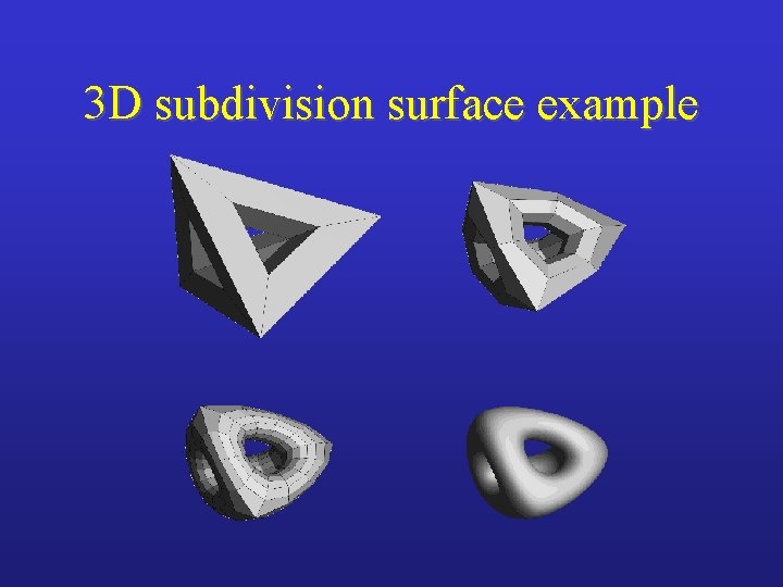 3 D subdivision surface example 