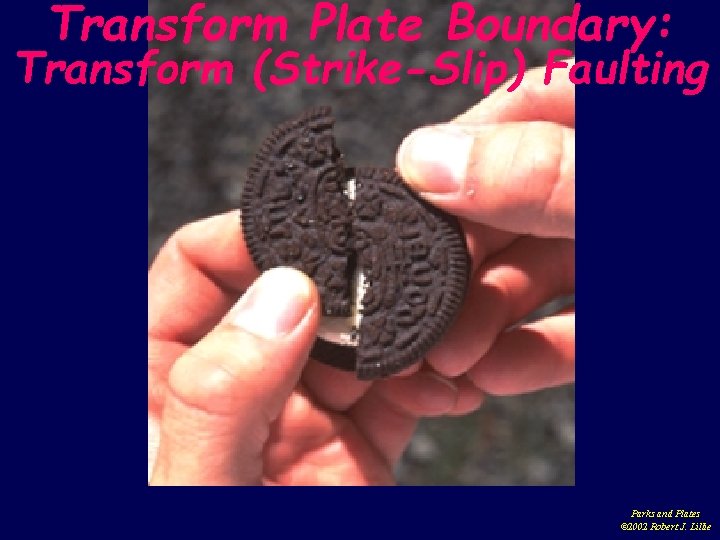 Transform Plate Boundary: Transform (Strike-Slip) Faulting Parks and Plates © 2002 Robert J. Lillie Transform Plate Boundary: Transform (Strike-Slip) Faulting Parks and Plates © 2002 Robert J. Lillie