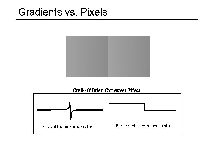 Gradients vs. Pixels 