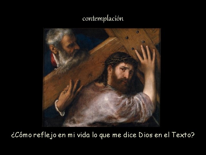 contemplación ¿Cómo reflejo en mi vida lo que me dice Dios en el Texto?