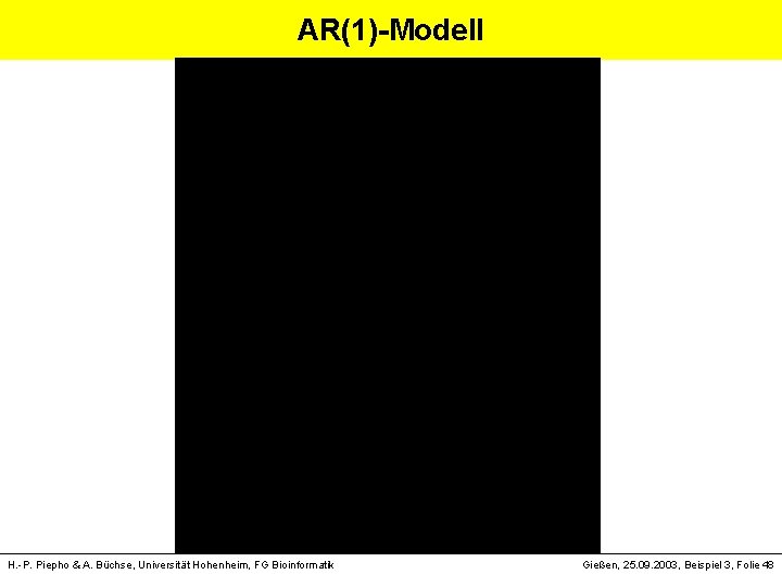 AR(1)-Modell H. -P. Piepho & A. Büchse, Universität Hohenheim, FG Bioinformatik Gießen, 25. 09.