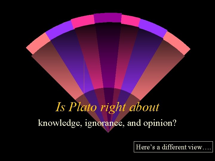 Is Plato right about knowledge, ignorance, and opinion? Here’s a different view…. 