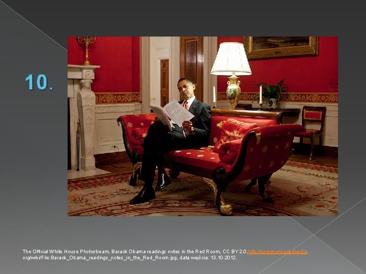 10. The Official White House Photostream, Barack Obama readings notes in the Red Room,