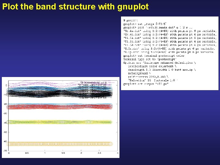 Plot the band structure with gnuplot 