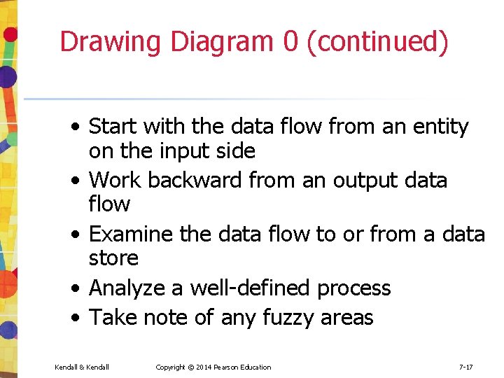 Drawing Diagram 0 (continued) • Start with the data flow from an entity on