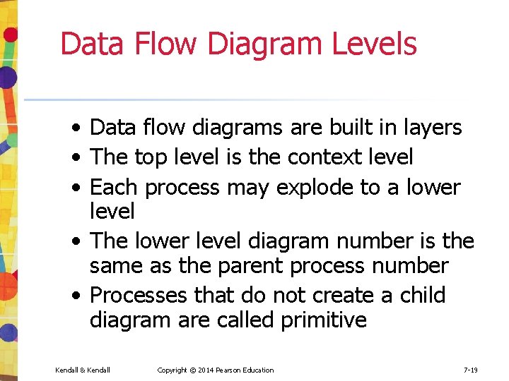 Data Flow Diagram Levels • Data flow diagrams are built in layers • The