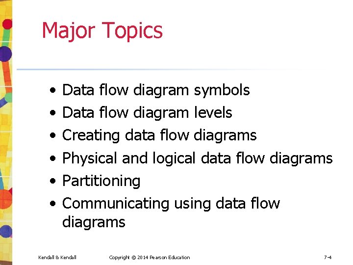 Major Topics • • • Data flow diagram symbols Data flow diagram levels Creating