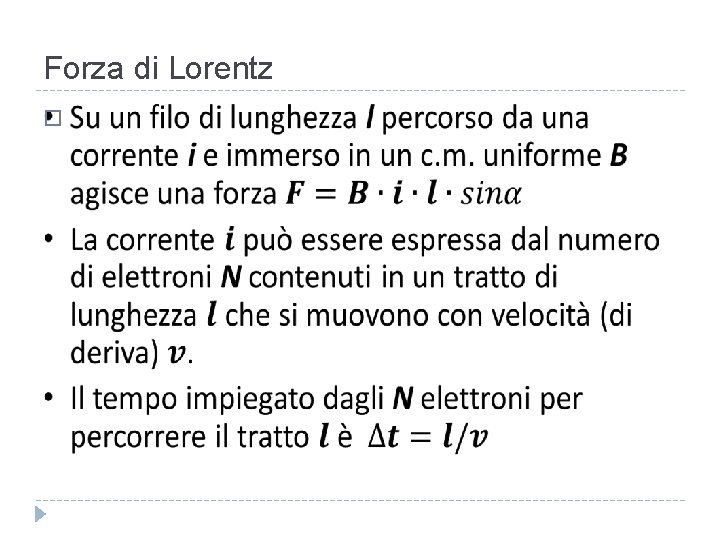 Forza di Lorentz � 