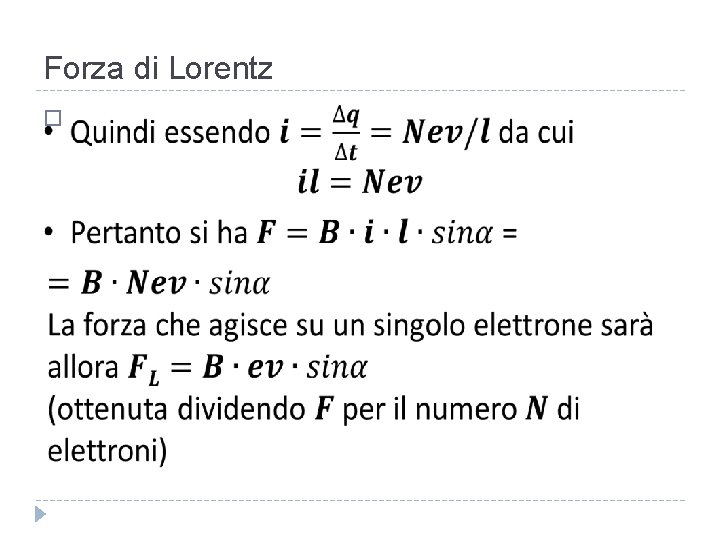 Forza di Lorentz � 