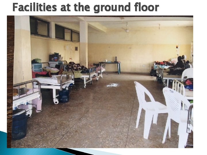 Facilities at the ground floor 